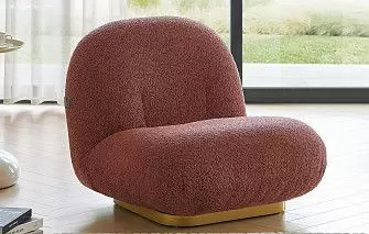 Кресло Cloud, марсала/золото