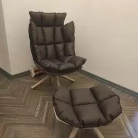 Оттоманка в стиле Husk, серый