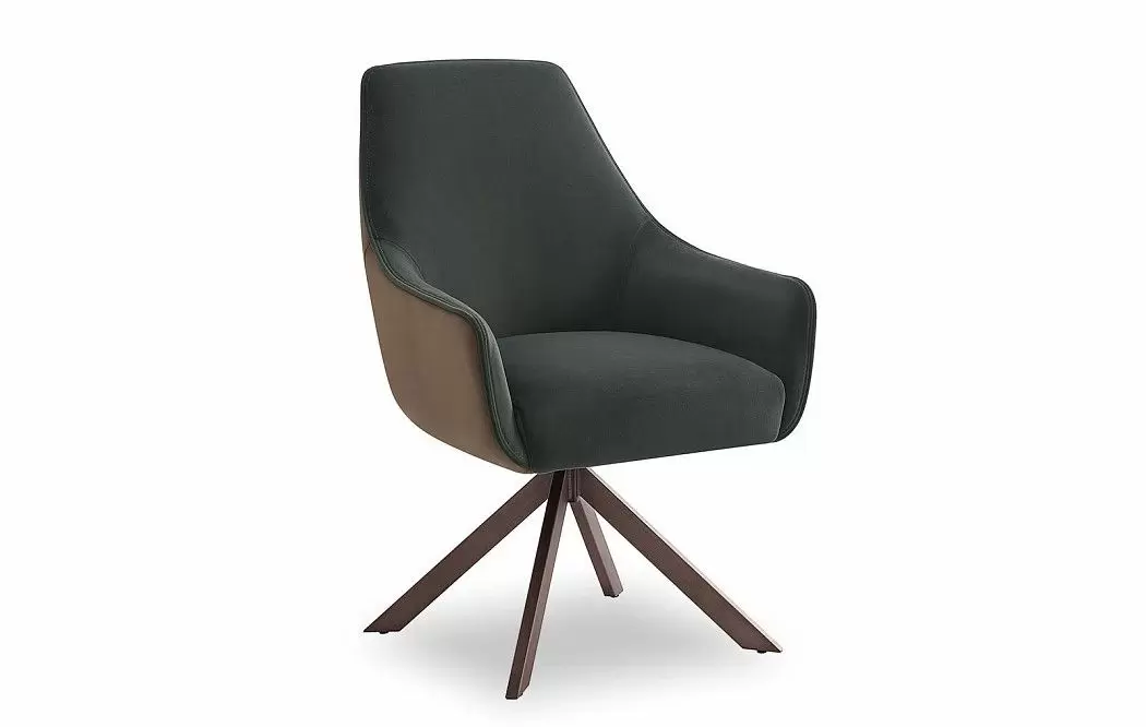 Стул Emma, графит/коричневый/бронза