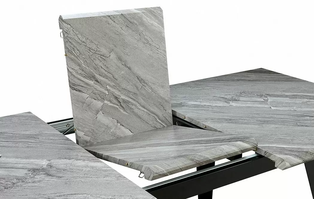 Стол раскладной Ofelia 120-160, серый мраморный рисунок - фото 6