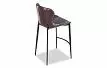 Стул полубарный Peggy (65), глянцевый шоколад/черный