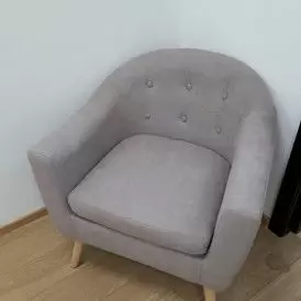 Диван Florence 2-х местный, темно-серый/цветные пуговицы