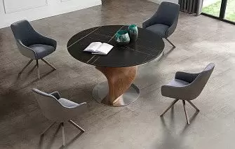 Стол Niagara + 4 графитовых стула Emma