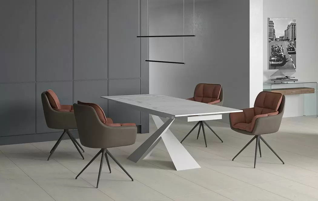 Стол раскладной Savoy 180-240, белая керамика - фото 17