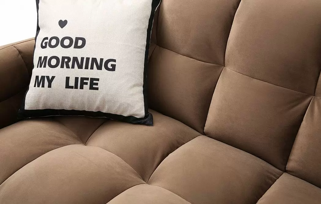 Диван-кровать Madrid, капучино/золотые ножки - фото 8