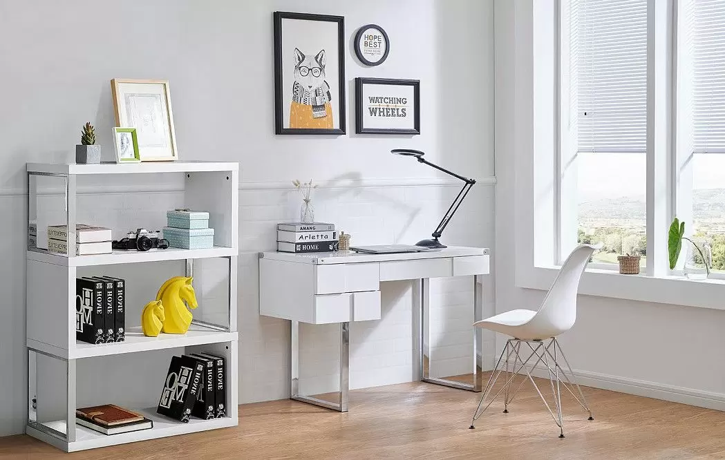 Стеллаж Leiden, белый/хром - фото 3