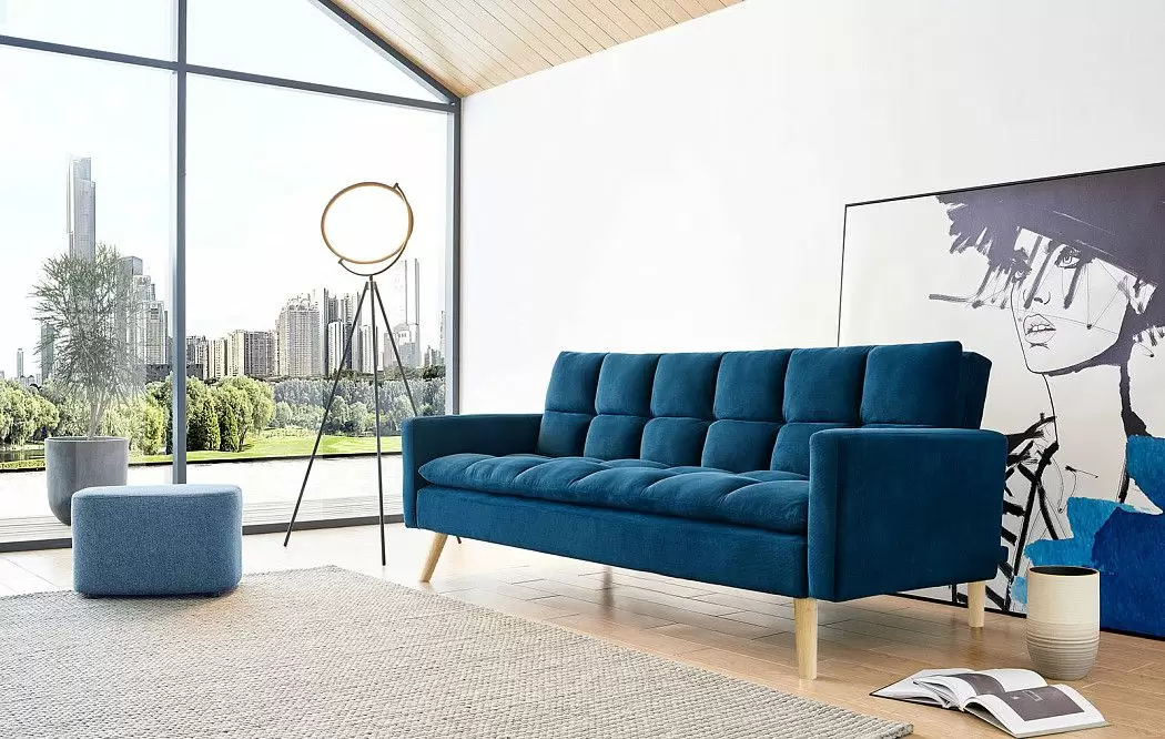 Диван-кровать Felicity, темно-синий/натуральный