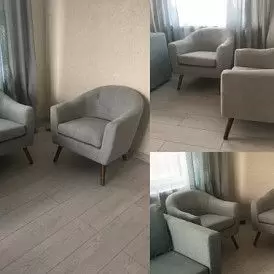 Диван Florence 2-х местный, темно-серый/цветные пуговицы