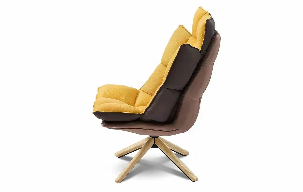 Кресло в стиле Husk, желтый - фото 4
