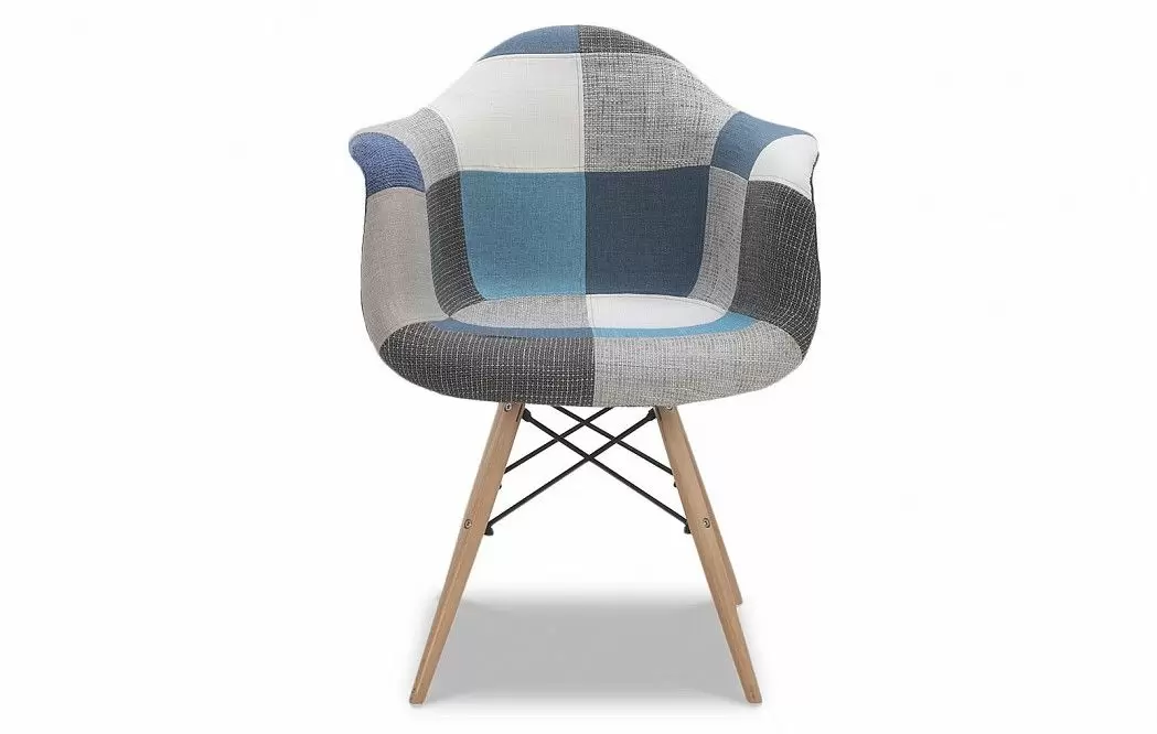 Стул Aura (в стиле Eames), синий пэчворк - фото 2