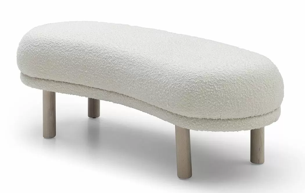 Банкетка Serafina, белый тедди