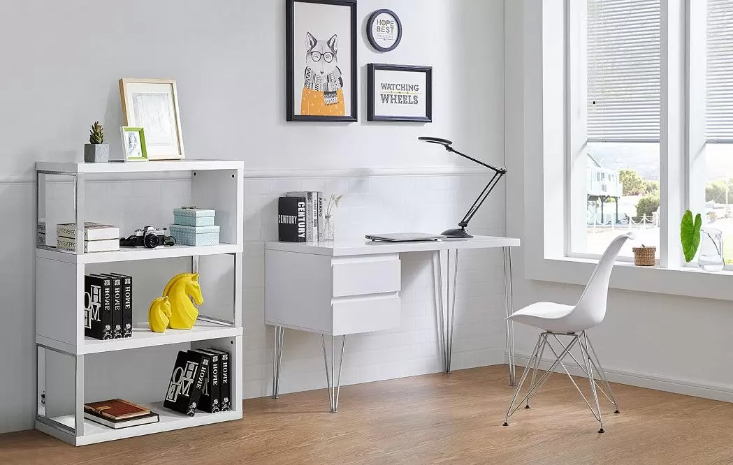 Стеллаж Leiden, белый/хром - фото 6