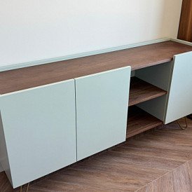 Буфет Tilda, светло-серый/орех