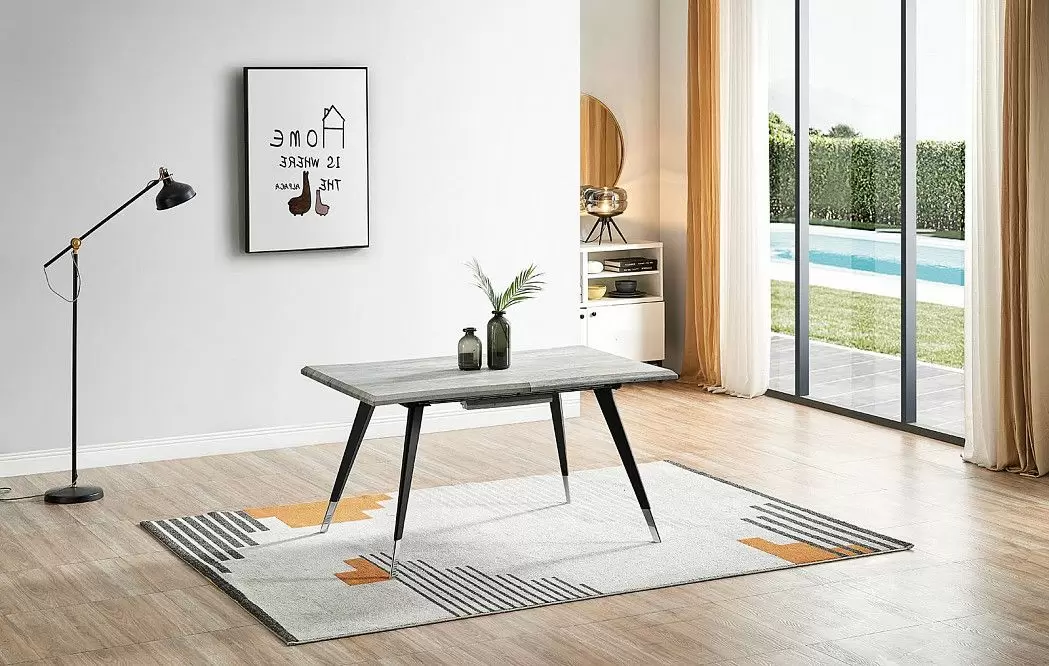 Стол раскладной Dusseldorf 140-180, античный дуб/черный - фото 3