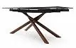 Стол раскладной Ravenna 160-220, черная керамика/орех