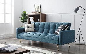 Диван-кровать Madrid, синий/золотые ножки Диван-кровать Madrid, синий/золотые ножки