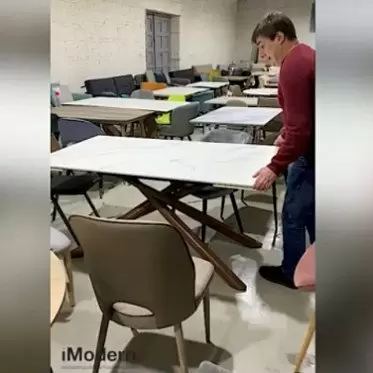 ВИДЕО Стол раскладной Ravenna, обзор стола с керамической столешницей