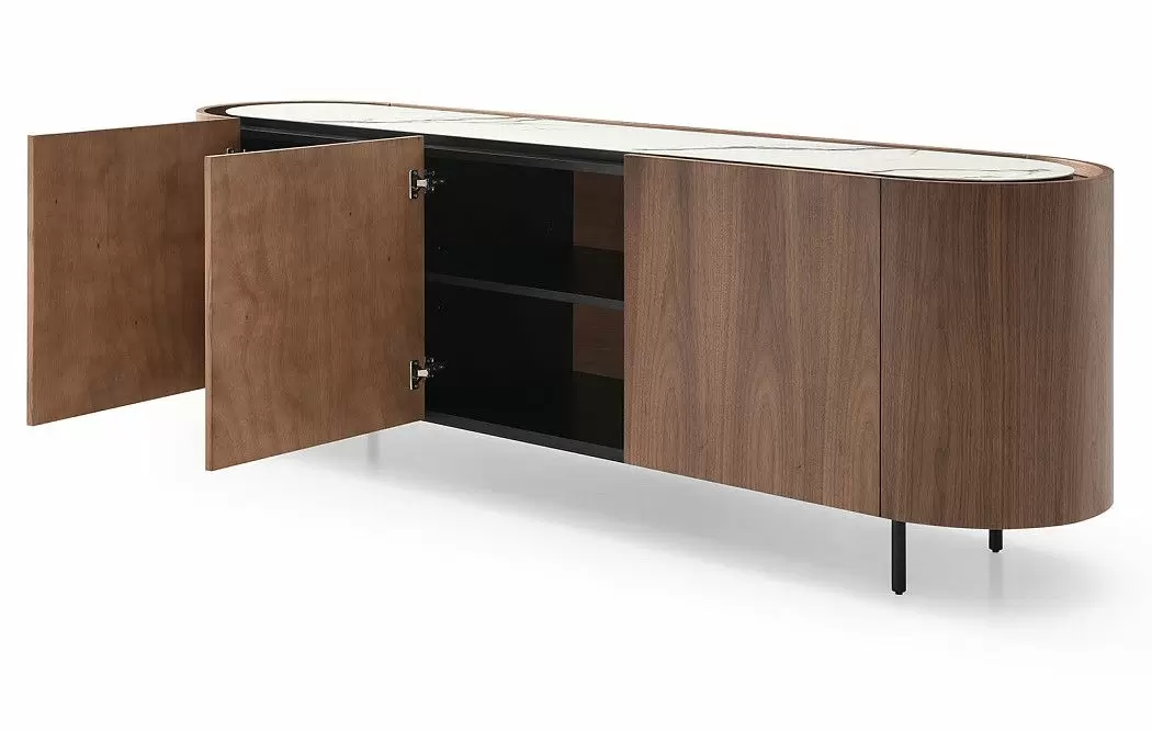 Буфет Angelica, белая керамика/орех - фото 8