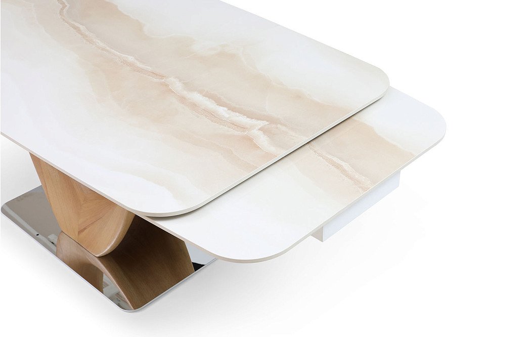 Стол раскладной Rimini Ceramic 160-240, бежевая керамика/ясень - фото 10