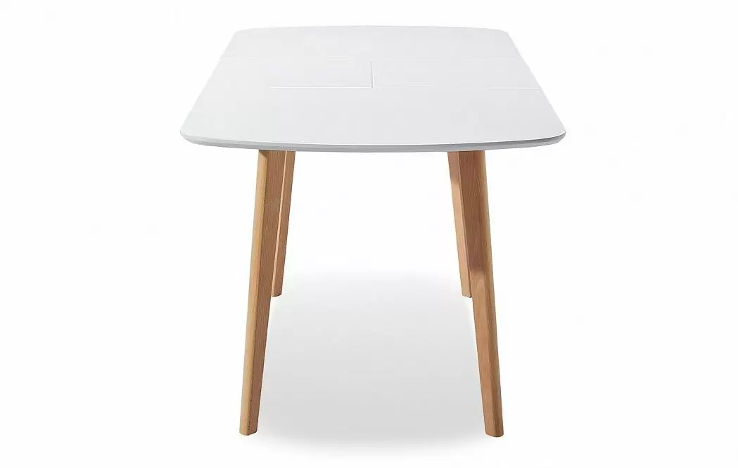 Стол раскладной Ellis 120-160, белый/бук - фото 10