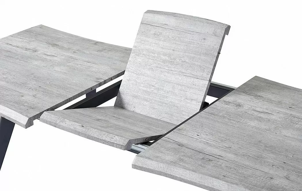 Стол раскладной Dusseldorf 160-200, античный дуб/черный - фото 7