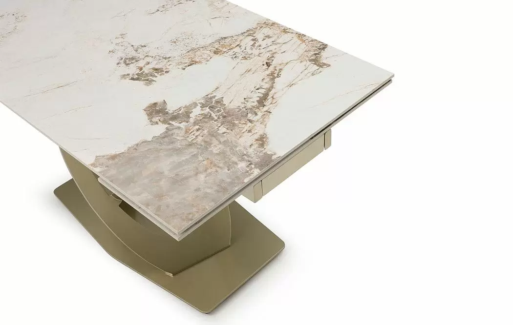 Стол раскладной Luisa 140-200, светлая керамика/шампань - фото 5