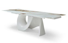 Стол раскладной Julia 200-280, стекло 3D/белый Стол раскладной Julia 200-280, стекло 3D/белый