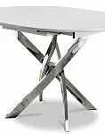 Стол раскладной Charly 100-129, белый/хром