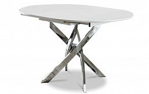 Стол раскладной Charly 100-129, белый/хром Стол раскладной Charly 100-129, белый/хром