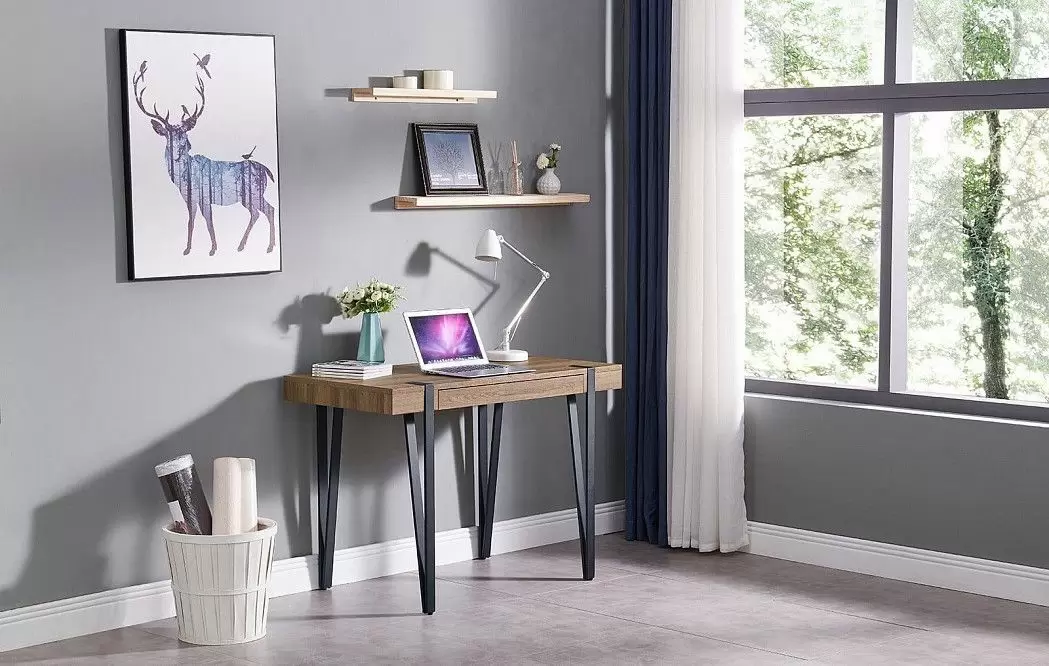 Стол письменный Project, орех/черный - фото 2