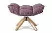 Кресло и оттоманка в стиле Husk, лиловый