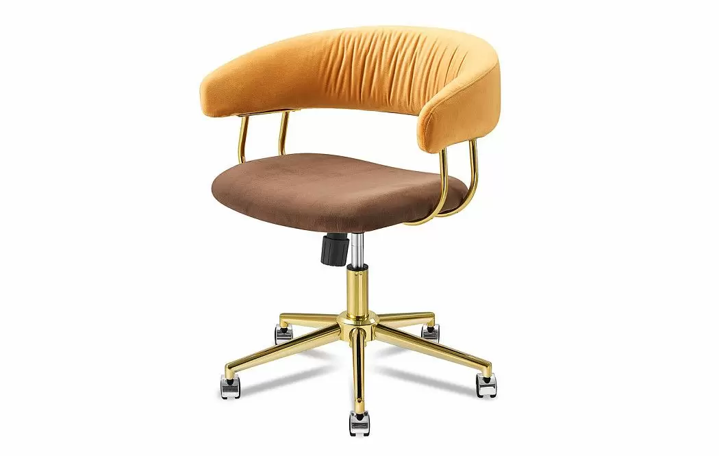 Кресло Oscar, темно-желтый/коричневый/золото - фото 8