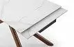 Стол раскладной Ravenna 140-180, белая керамика/орех