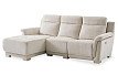 Диван-реклайнер Jonathan угловой (левый), бежевый