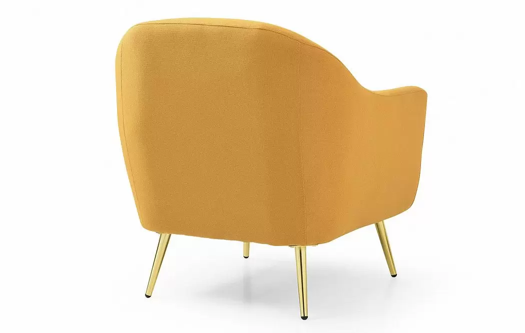Кресло Carmen, желтый/золотые ножки - фото 7