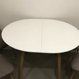 Стол раскладной Suzy 120-200, белый/дуб