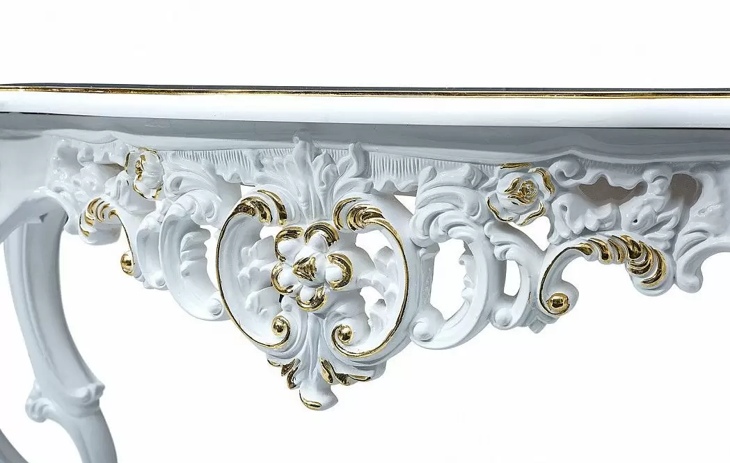 Консоль Sabrina, белый/золото - фото 7