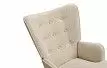 Кресло и оттоманка Hygge, кремовый/натуральный