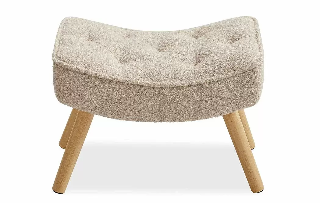 Кресло и оттоманка Hygge, кремовый/натуральный - фото 12