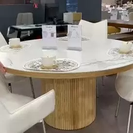 Стол Tango 100, светлая керамика/орех