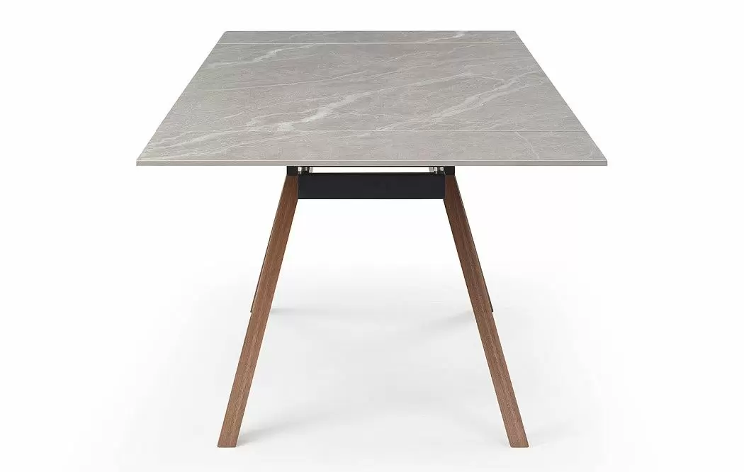 Стол раскладной Valencia 140-200, серая керамика/орех - фото 9