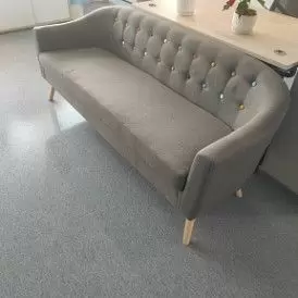 Диван Florence 2-х местный, темно-серый/цветные пуговицы