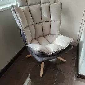 Оттоманка в стиле Husk, серый