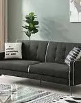 Диван-кровать Lancaster, графит/белый кант