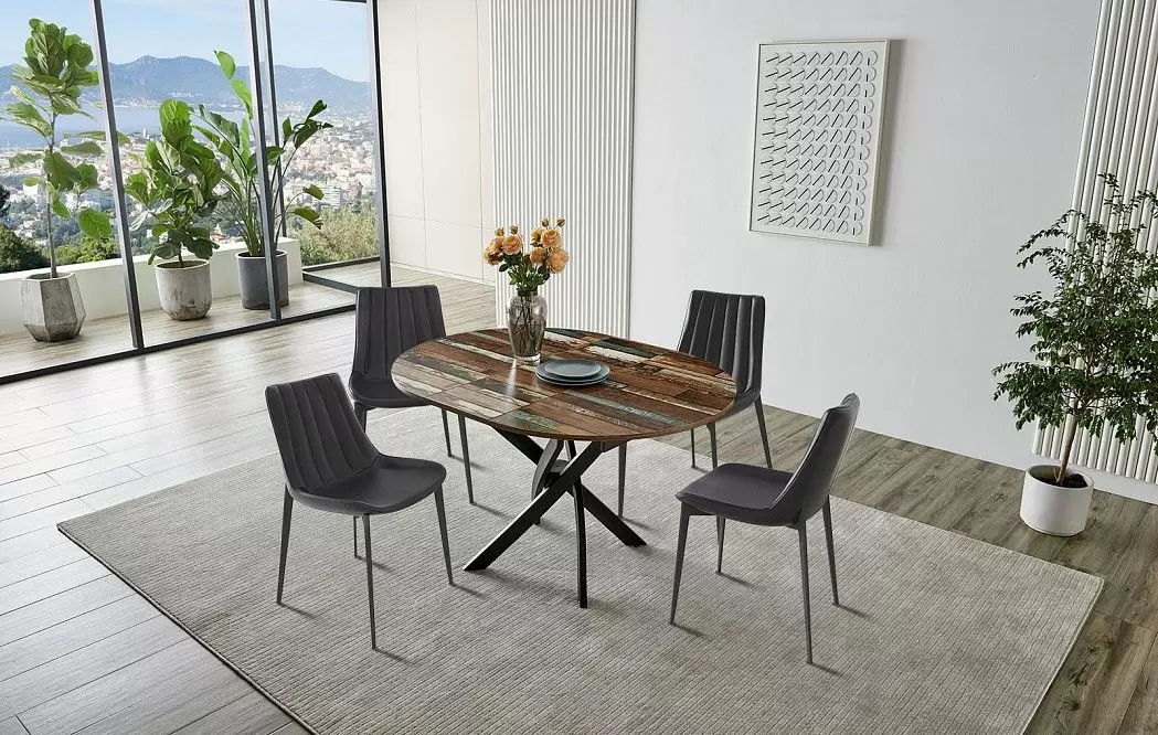 Стол раскладной Charly 100-129, мультиколор/черный - фото 21