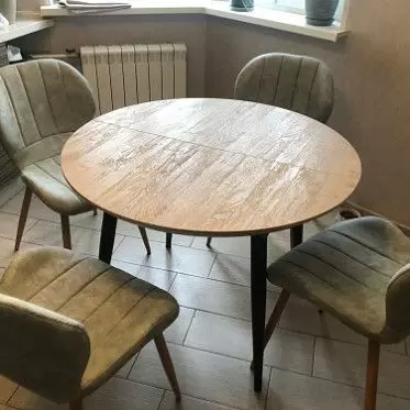 Стол раскладной Leticia 100-130, дуб/черный