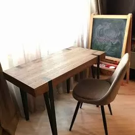 Стол письменный Project, орех/черный