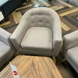 Диван Florence 2-х местный, темно-серый/цветные пуговицы