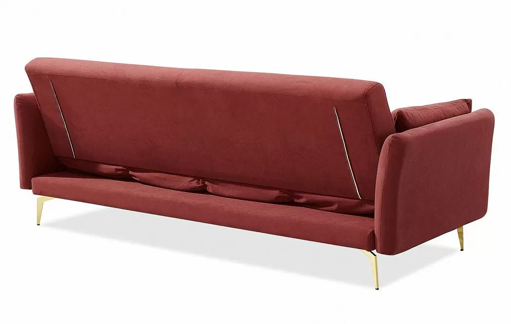 Диван-кровать Liverpool, бордовый/золото - фото 8