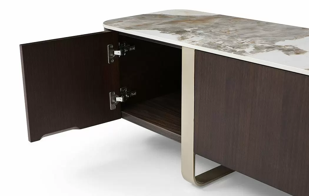 ТВ Тумба Lorraine, керамика/орех/шампань - фото 10